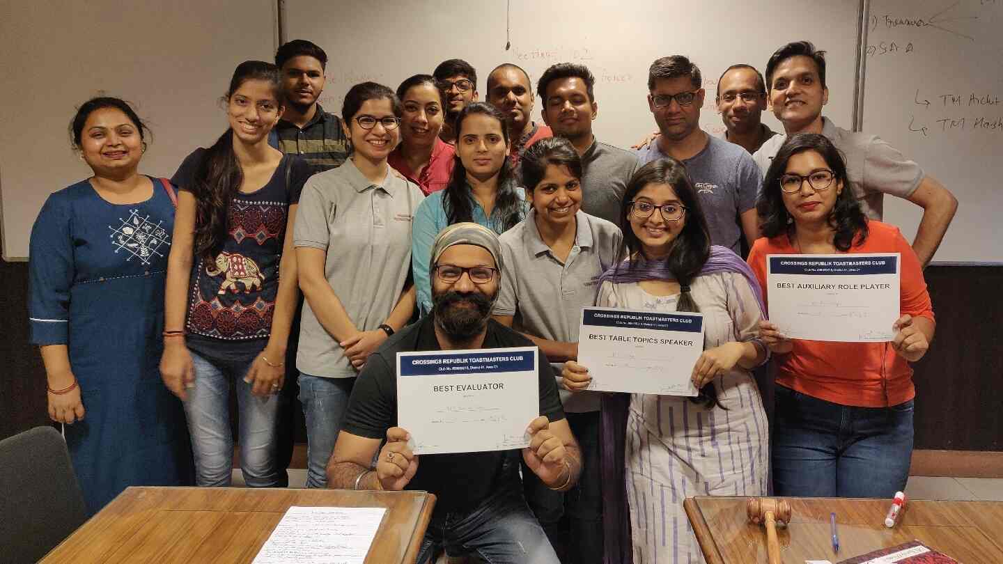 Ghaziabad Toastmasters team, confident speakers, personal growth.