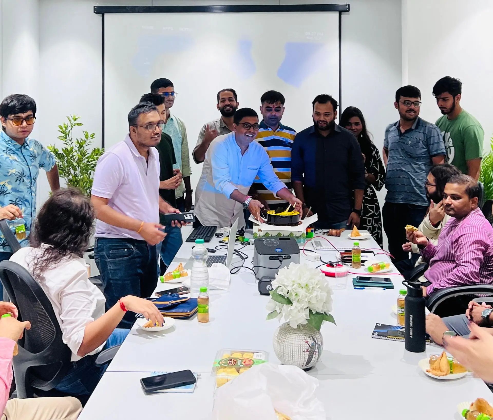 Toastmasters members celebrating success, awards, achievements.